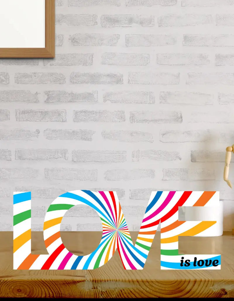 Love is Love Wooden Decor Printify
