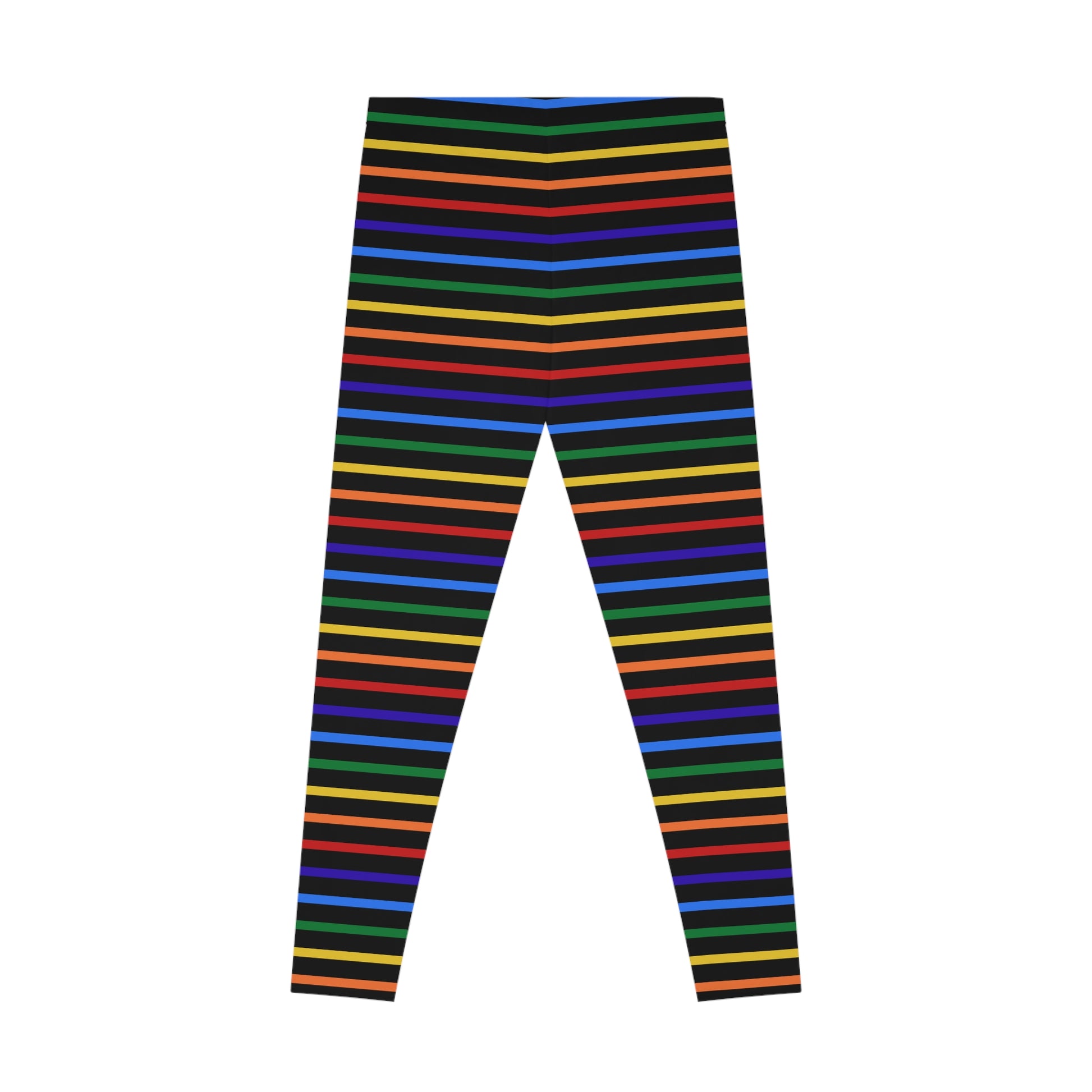 Rainbow Striped Stretchy Leggings for the LGBTQ community