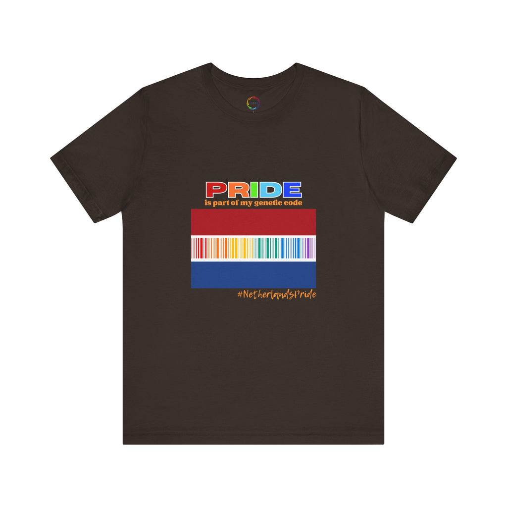 Netherlands PRIDE-Bar Code Unisex Short Sleeve Tee - Celebrating LGBTQ+