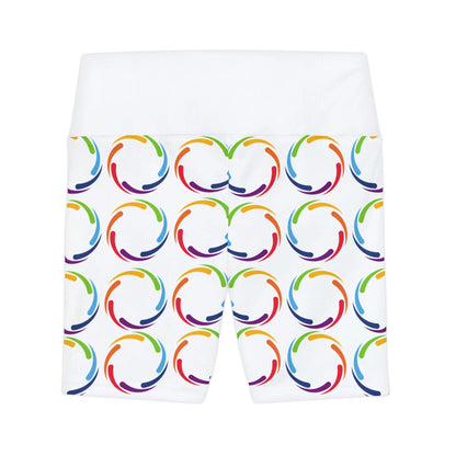 PRIDE Love is Love Workout Shorts for Women Printify