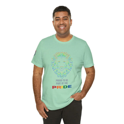 Colorful Lion T-Shirt - Proud to be part of the PRIDE Printify