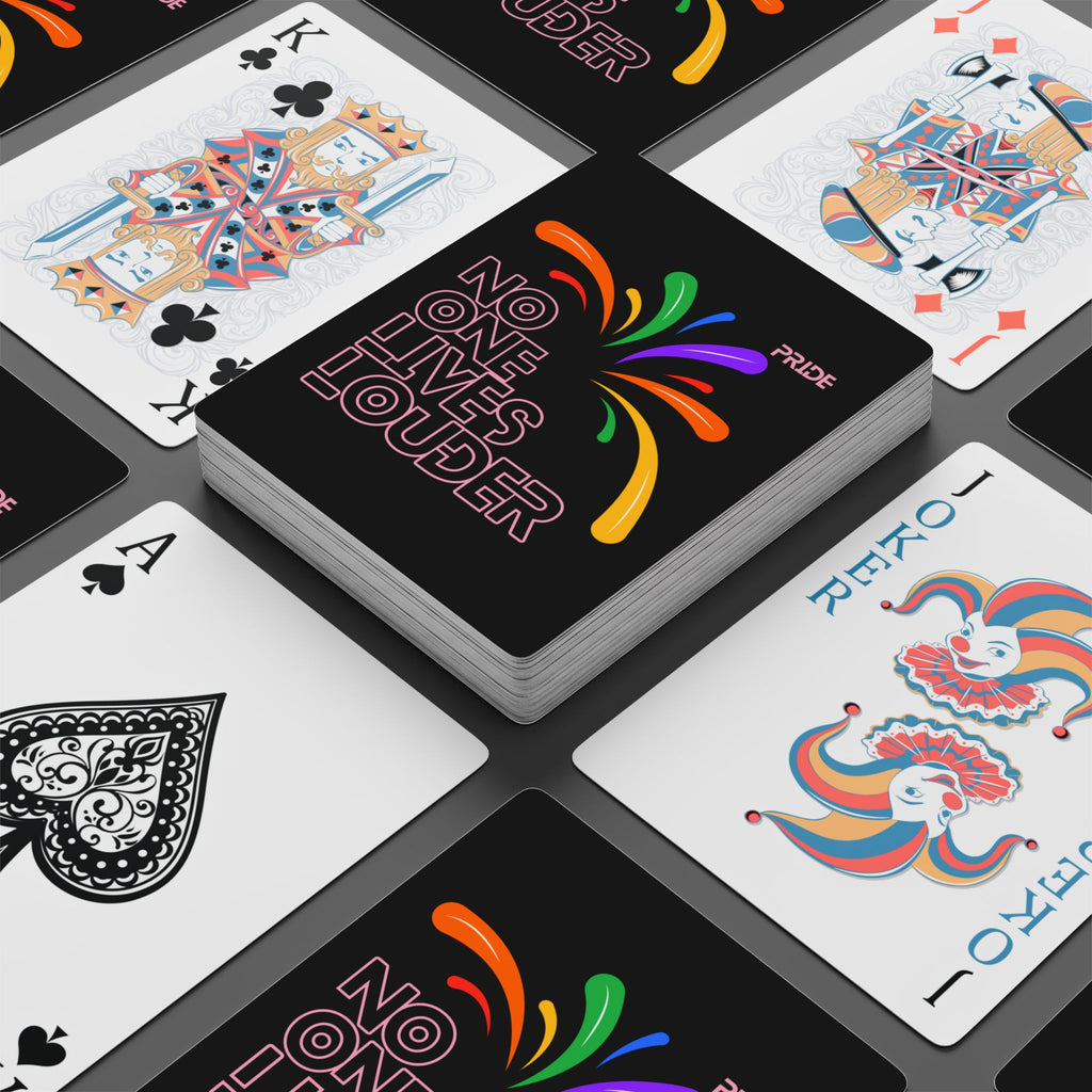 No One Lives Louder Poker Playing Cards - Fun and Stylish Card Deck for Game Nights