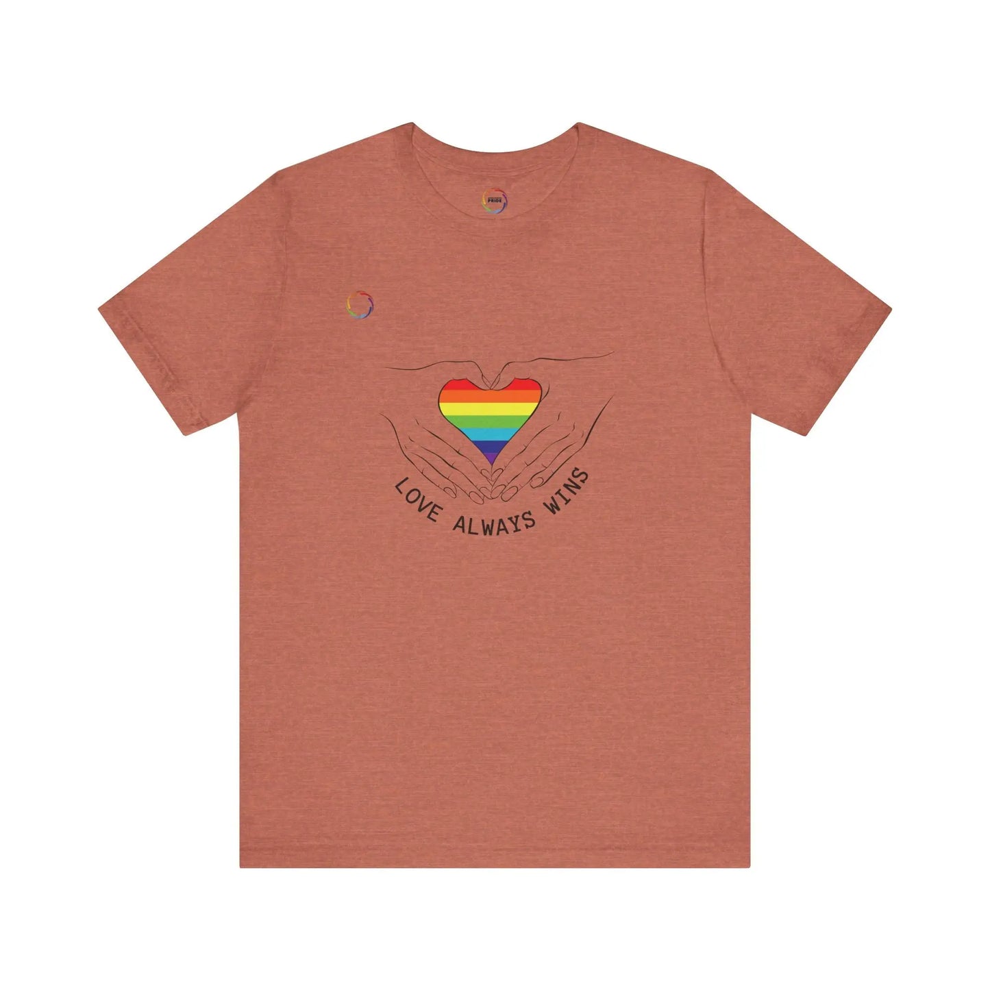 PRIDE Heart Bella+Canvas Unisex Tee - "Love Always Wins" Printify
