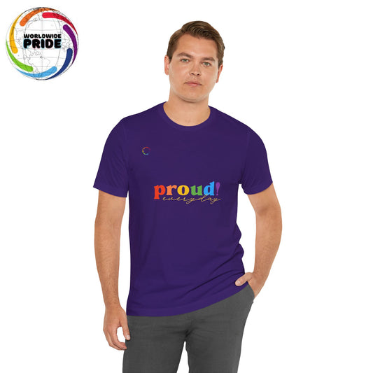 Proud! Unisex Short Sleeve Tee - Celebrate LGBTQ+ Pride