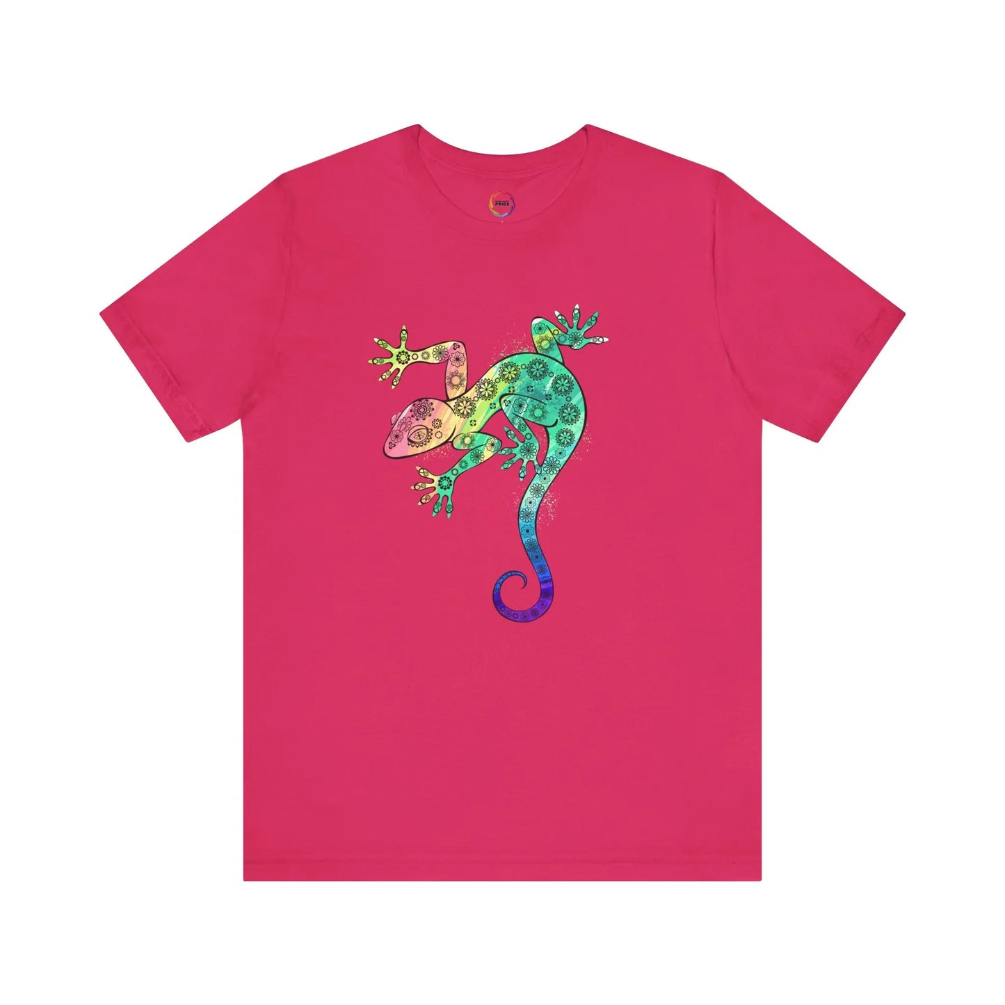 Rainbow Gecko Unisex Tee - Vibrant Nature-Inspired Design Printify