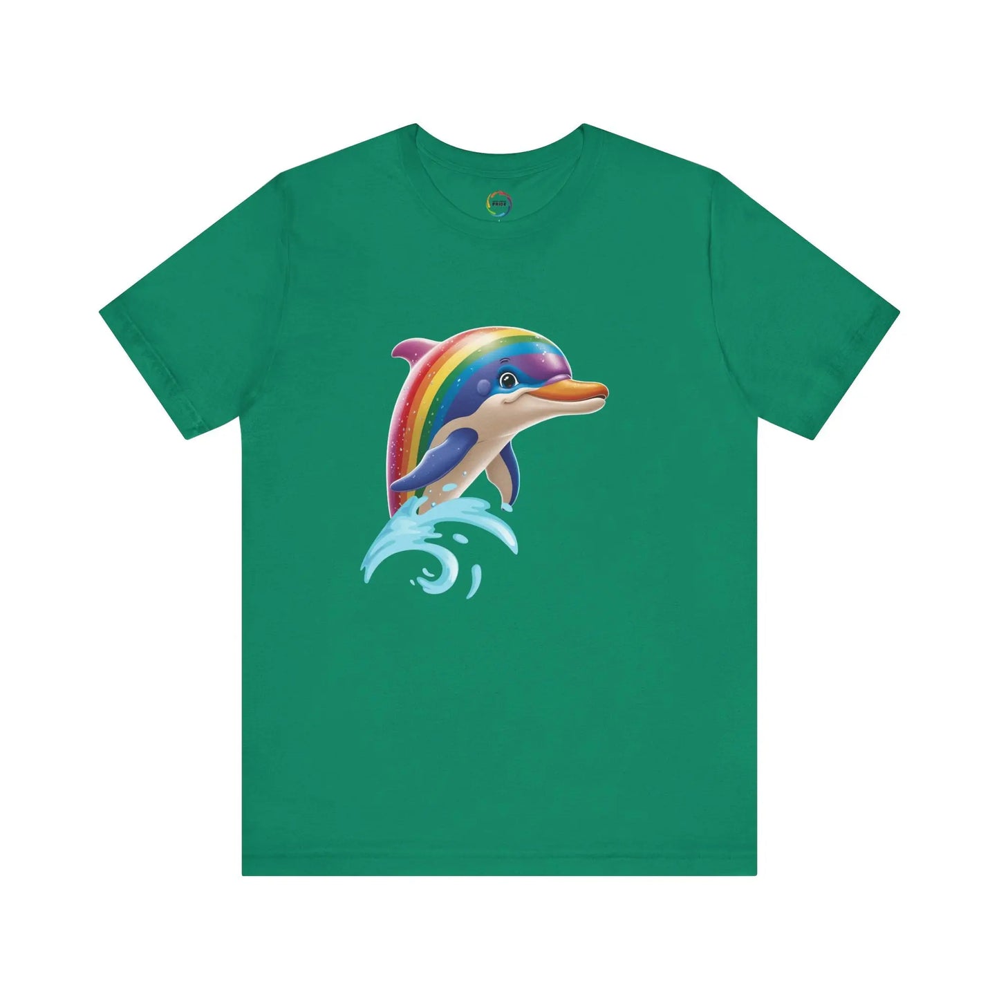 PRIDE- Rainbow Dolphin Unisex Tee - Fun Summer Shirt Printify