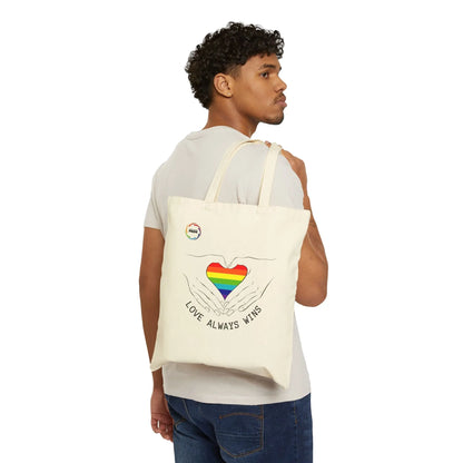 Love Always Wins Eco-Friendly Canvas Tote Bag Printify