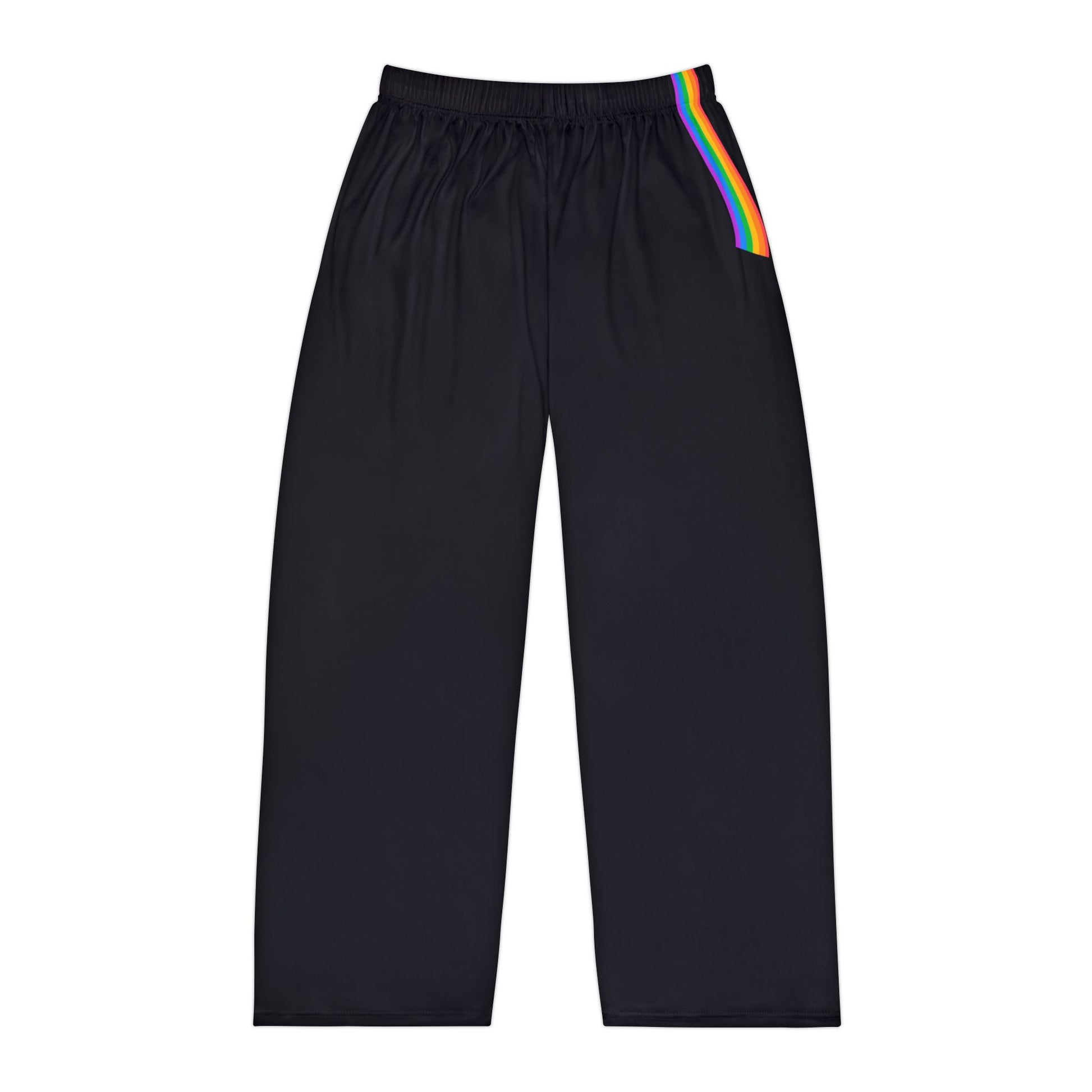 Comfortable Men's Pajama Pants with Rainbow Accent
