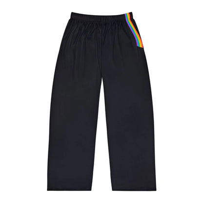 Comfortable Men's Pajama Pants with Rainbow Accent Printify