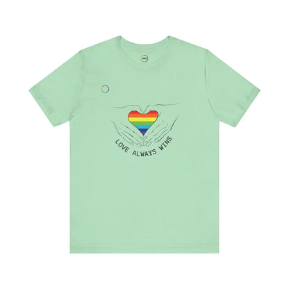 PRIDE Heart Bella+Canvas Unisex Tee - "Love Always Wins" Printify