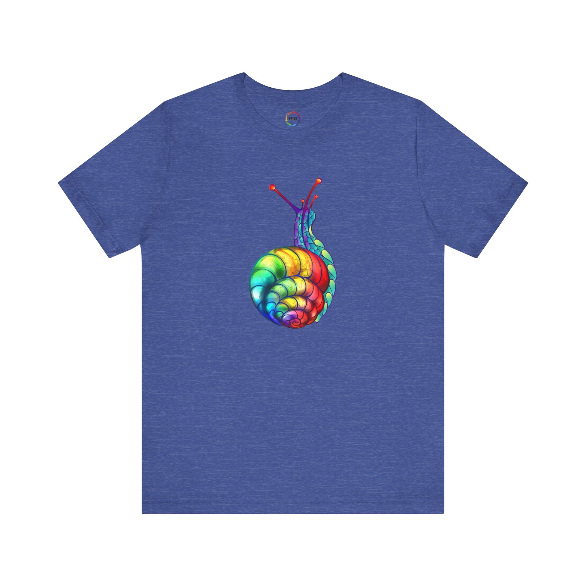 Rainbow Snail Unisex Jersey Tee - Colorful Short Sleeve Shirt