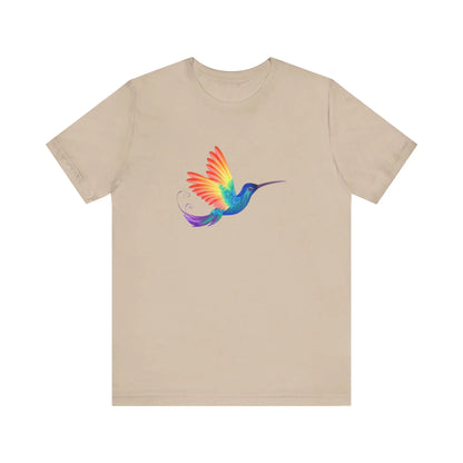 PRIDE Rainbow Hummingbird T-Shirt | Unisex Short Sleeve Tee Printify
