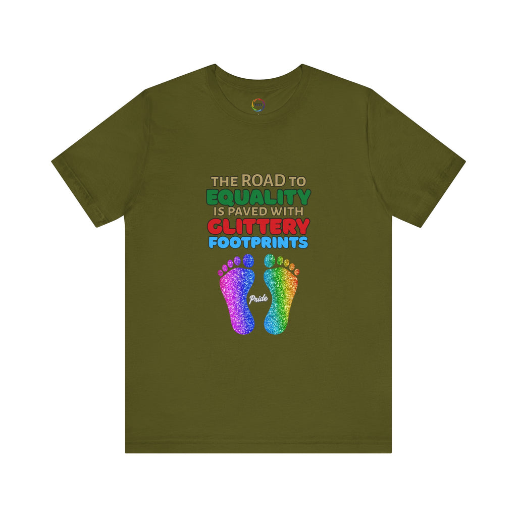 Glitter Footprints Equality Tee - Unisex PRIDE T-Shirt
