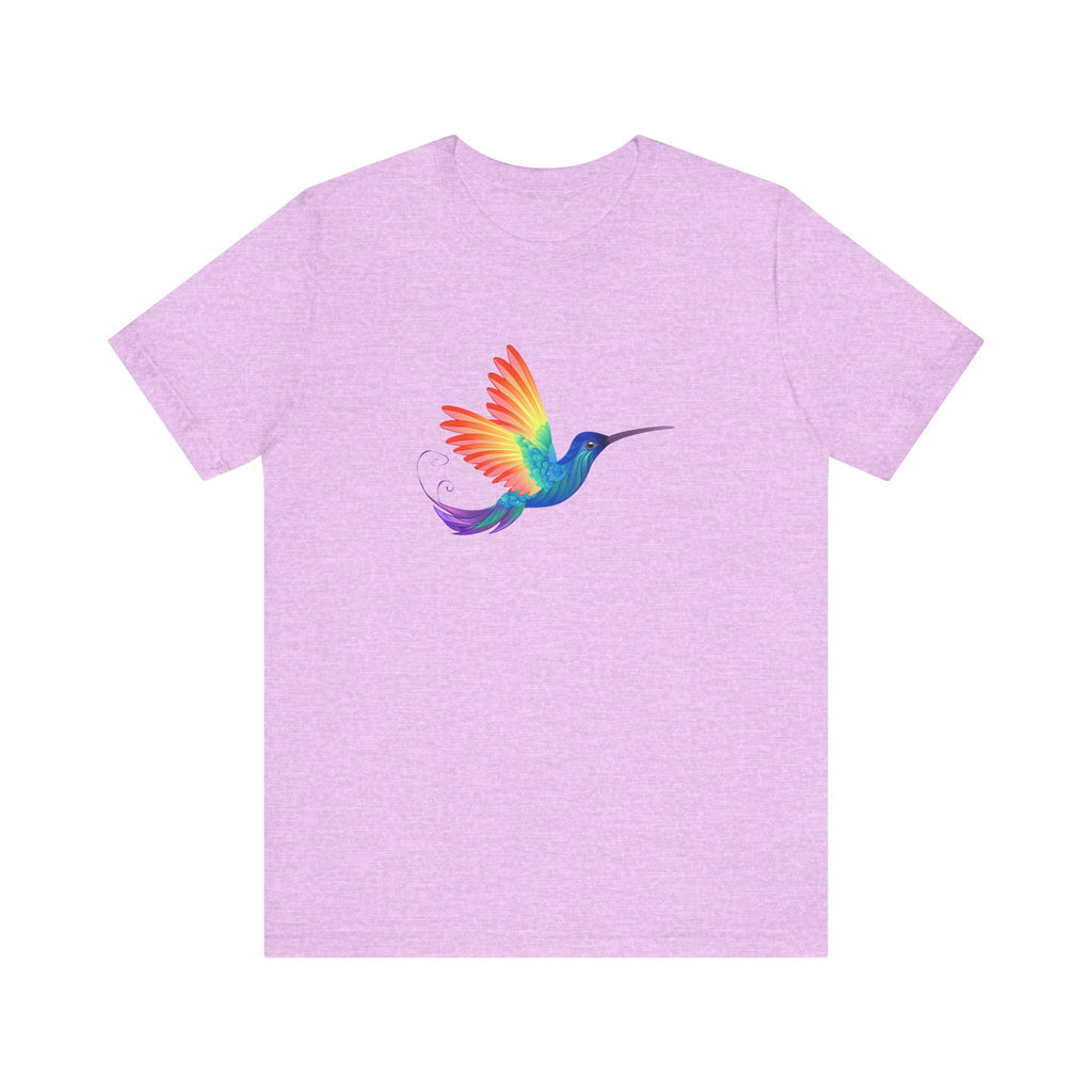 PRIDE Rainbow Hummingbird T-Shirt | Unisex Short Sleeve Tee