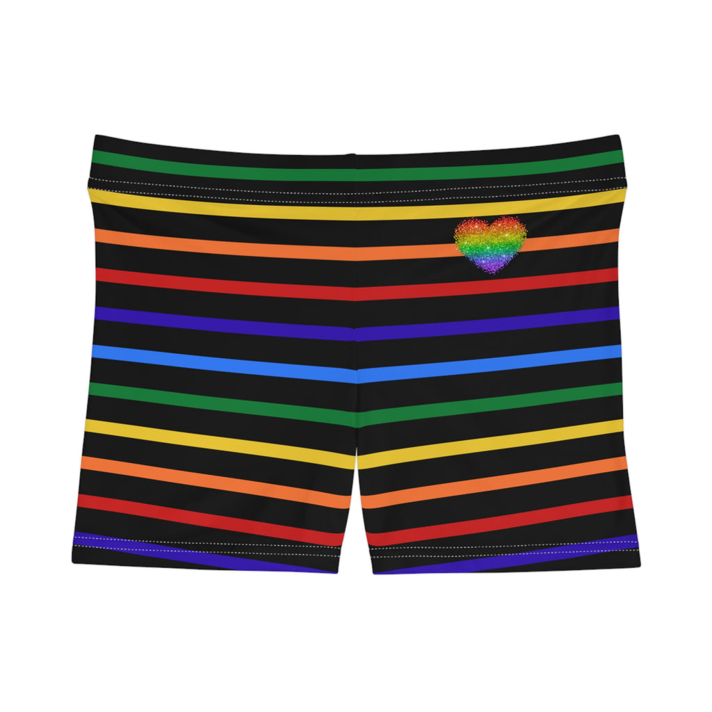 Pride Rainbow Striped Women's Shorts