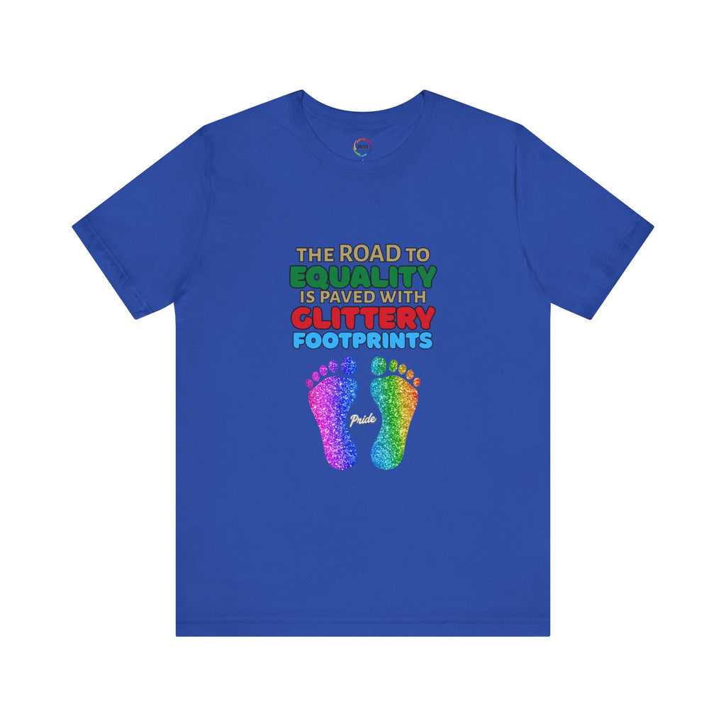 Glitter Footprints Equality Tee - Unisex PRIDE T-Shirt