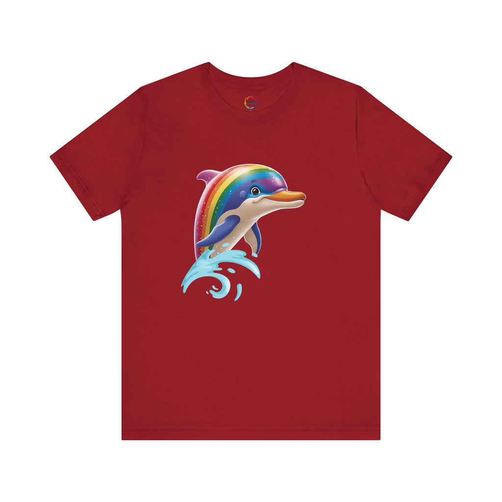 PRIDE- Rainbow Dolphin Unisex Tee - Fun Summer Shirt