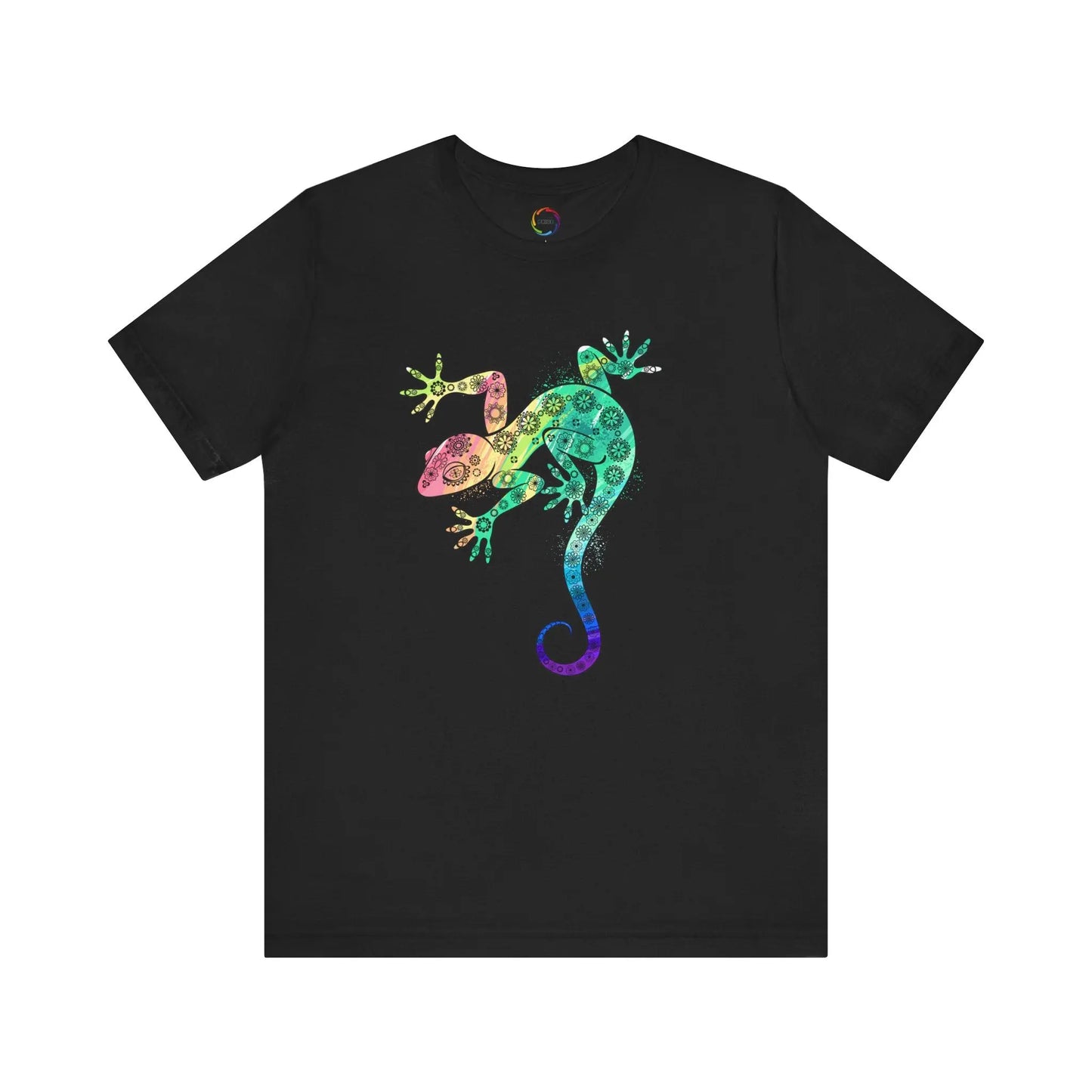 Rainbow Gecko Unisex Tee - Vibrant Nature-Inspired Design Printify