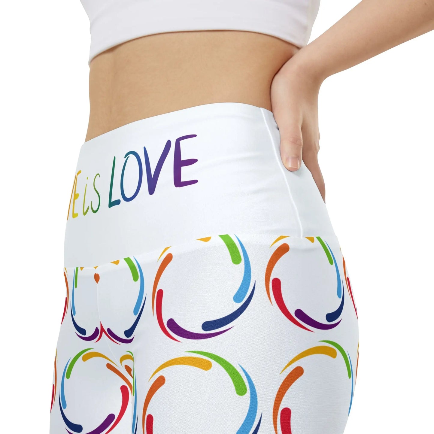 PRIDE Love is Love Workout Shorts for Women Printify