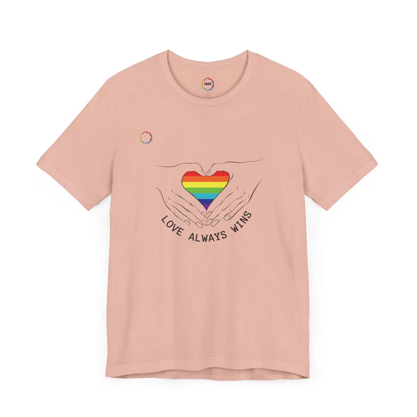PRIDE Heart Bella+Canvas Unisex Tee - "Love Always Wins" Printify