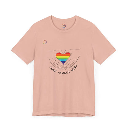 PRIDE Heart Bella+Canvas Unisex Tee - "Love Always Wins" Printify