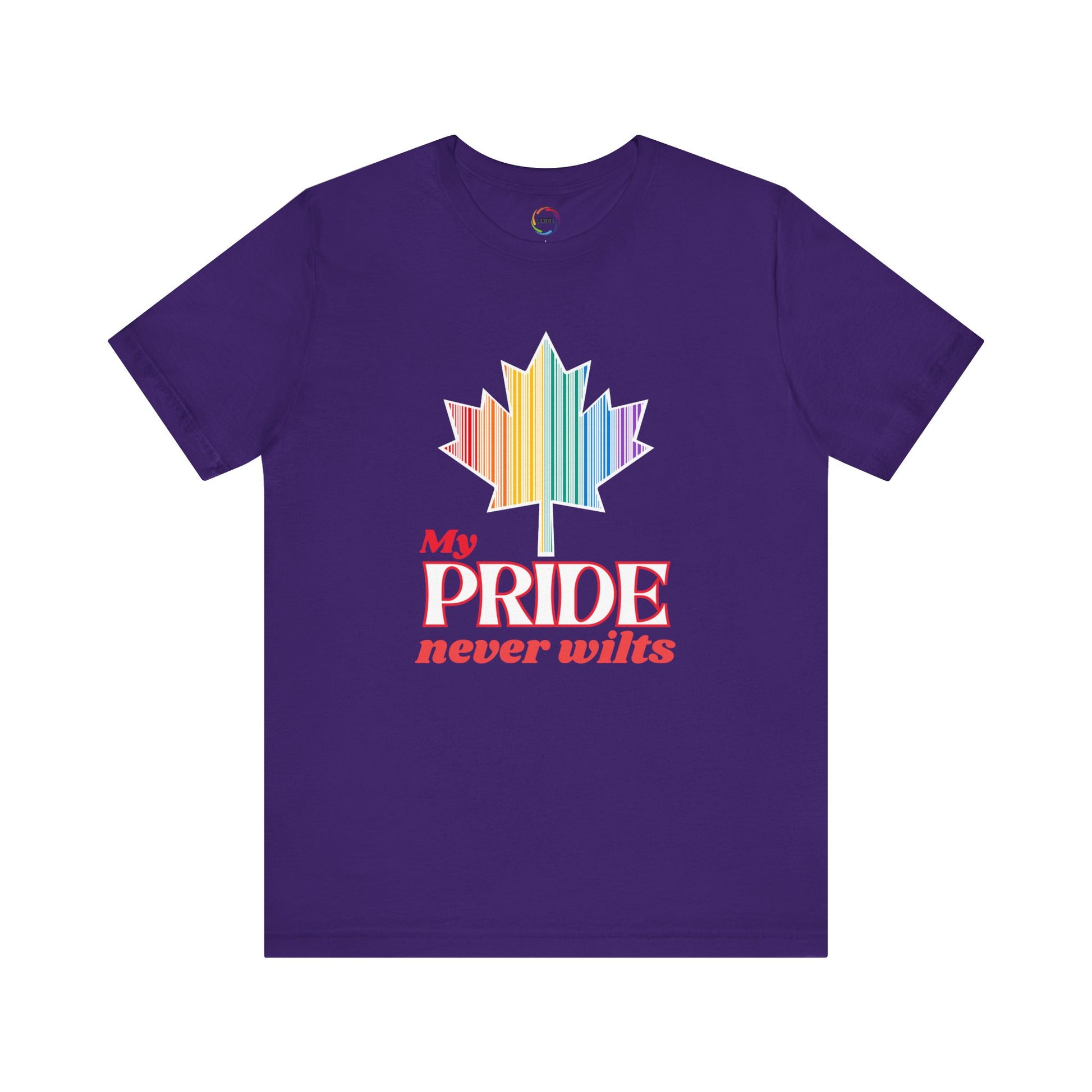 Canadian LGBTQ Maple Leaf Short Sleeve Tee - My Pride Never Wilts