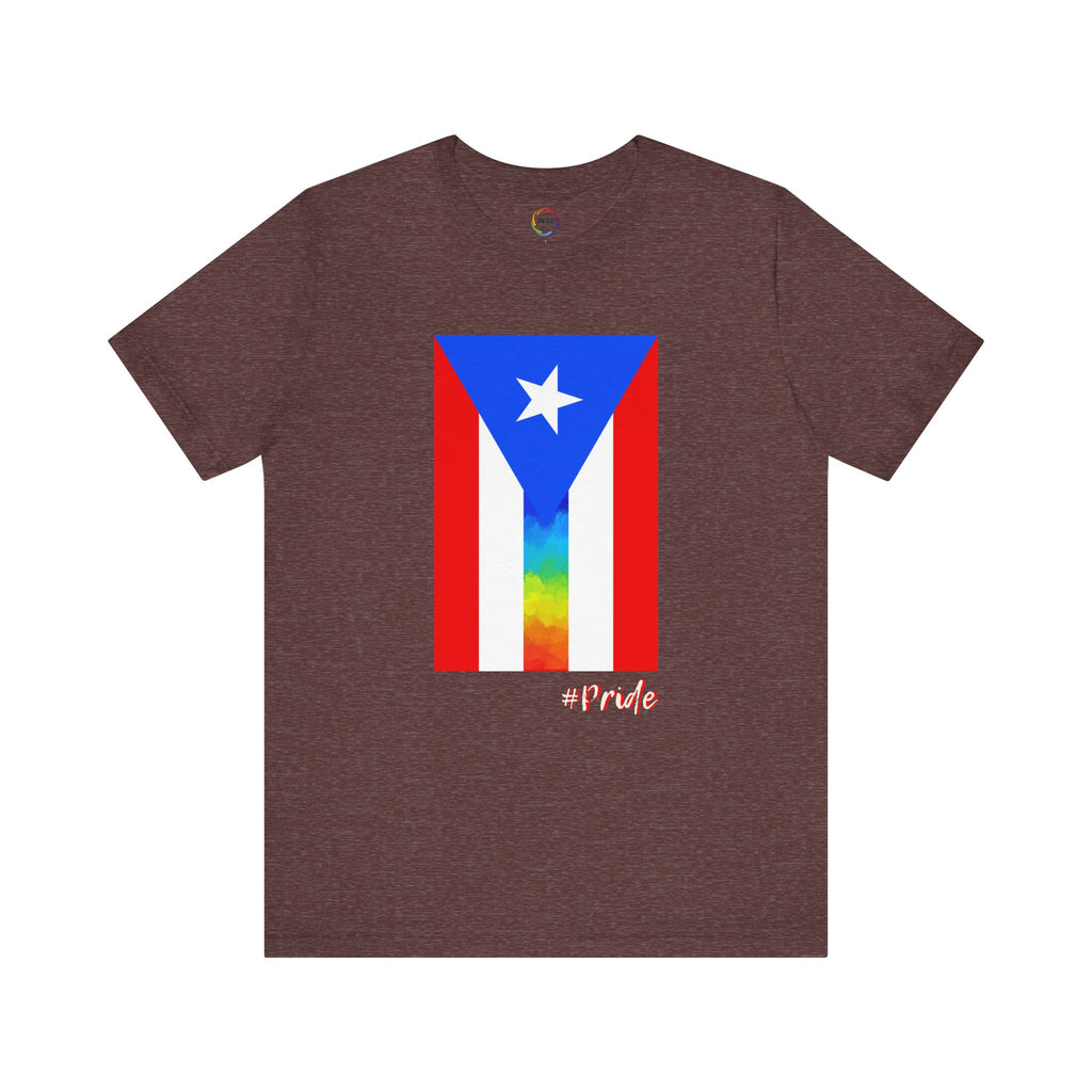 Puerto Rican PRIDE Flag Tee - Unisex Short Sleeve T-Shirt for LGBTQ community