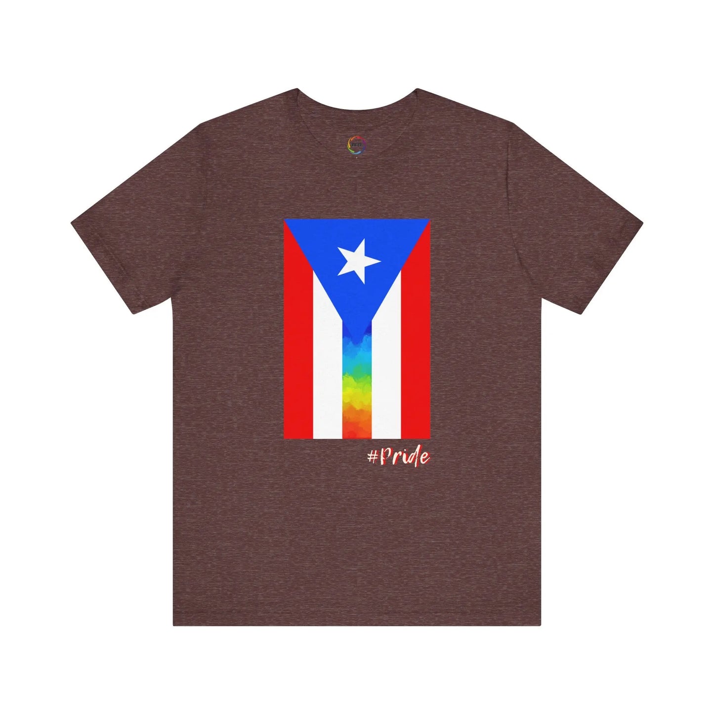 Puerto Rican PRIDE Flag Tee - Unisex Short Sleeve T-Shirt for LGBTQ community Printify