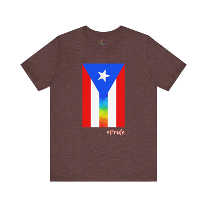 Puerto Rican PRIDE Flag Tee - Unisex Short Sleeve T-Shirt for LGBTQ community Printify