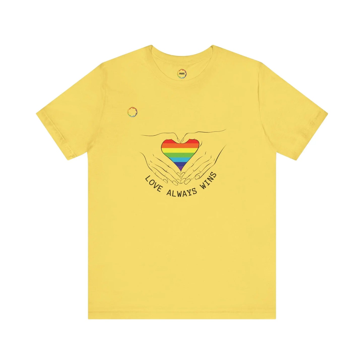 PRIDE Heart Bella+Canvas Unisex Tee - "Love Always Wins" Printify