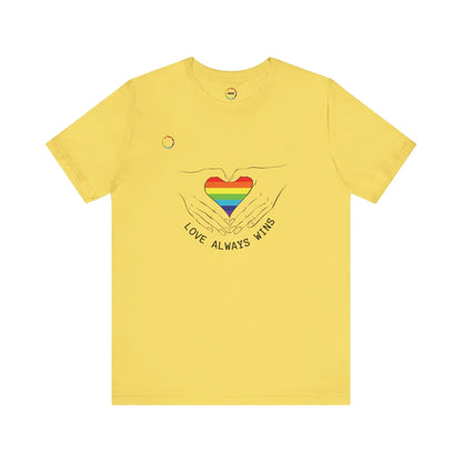 PRIDE Heart Bella+Canvas Unisex Tee - "Love Always Wins" Printify