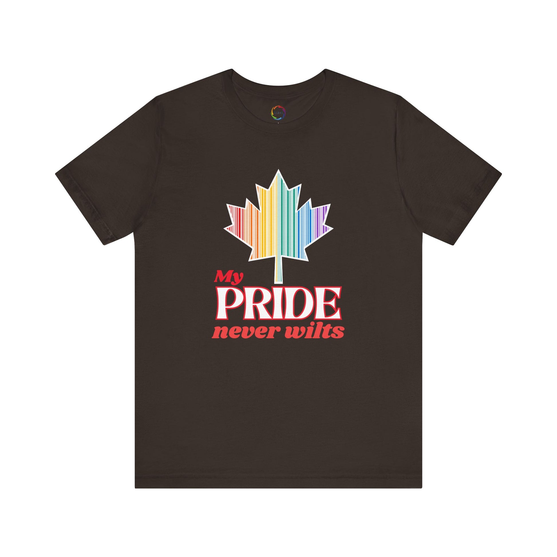 Canadian LGBTQ Maple Leaf Short Sleeve Tee - My Pride Never Wilts