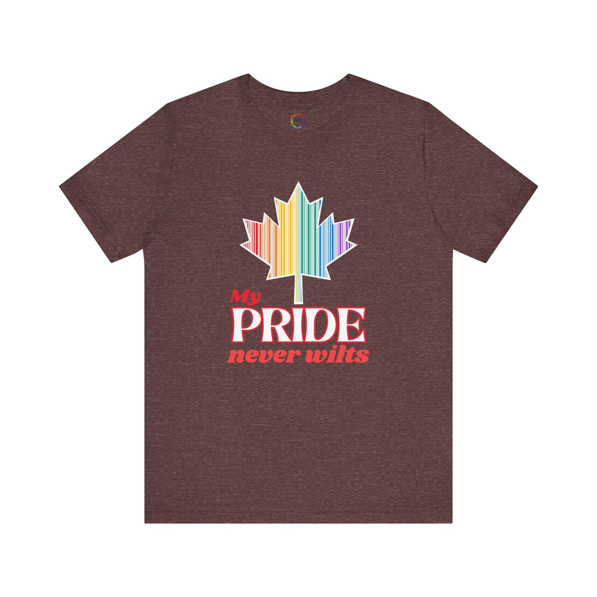 Canadian LGBTQ Maple Leaf Short Sleeve Tee - My Pride Never Wilts