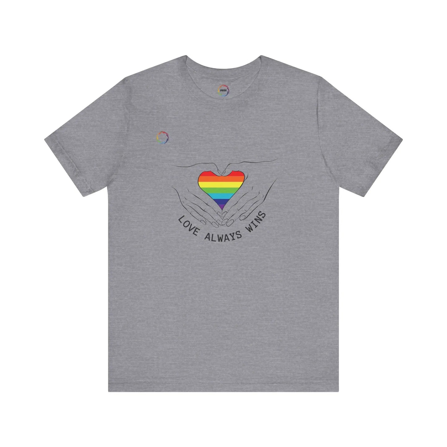 PRIDE Heart Bella+Canvas Unisex Tee - "Love Always Wins" Printify