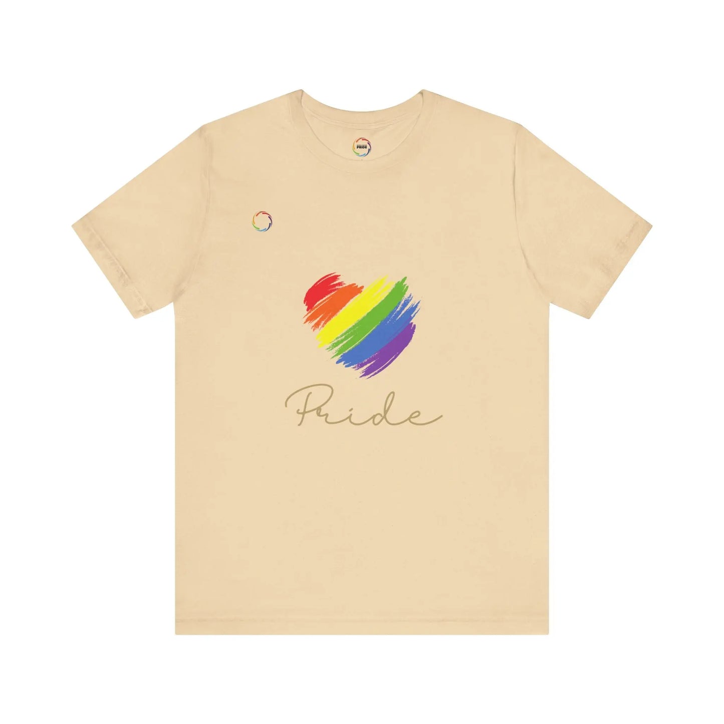 PRIDE Striped Heart Tee Printify