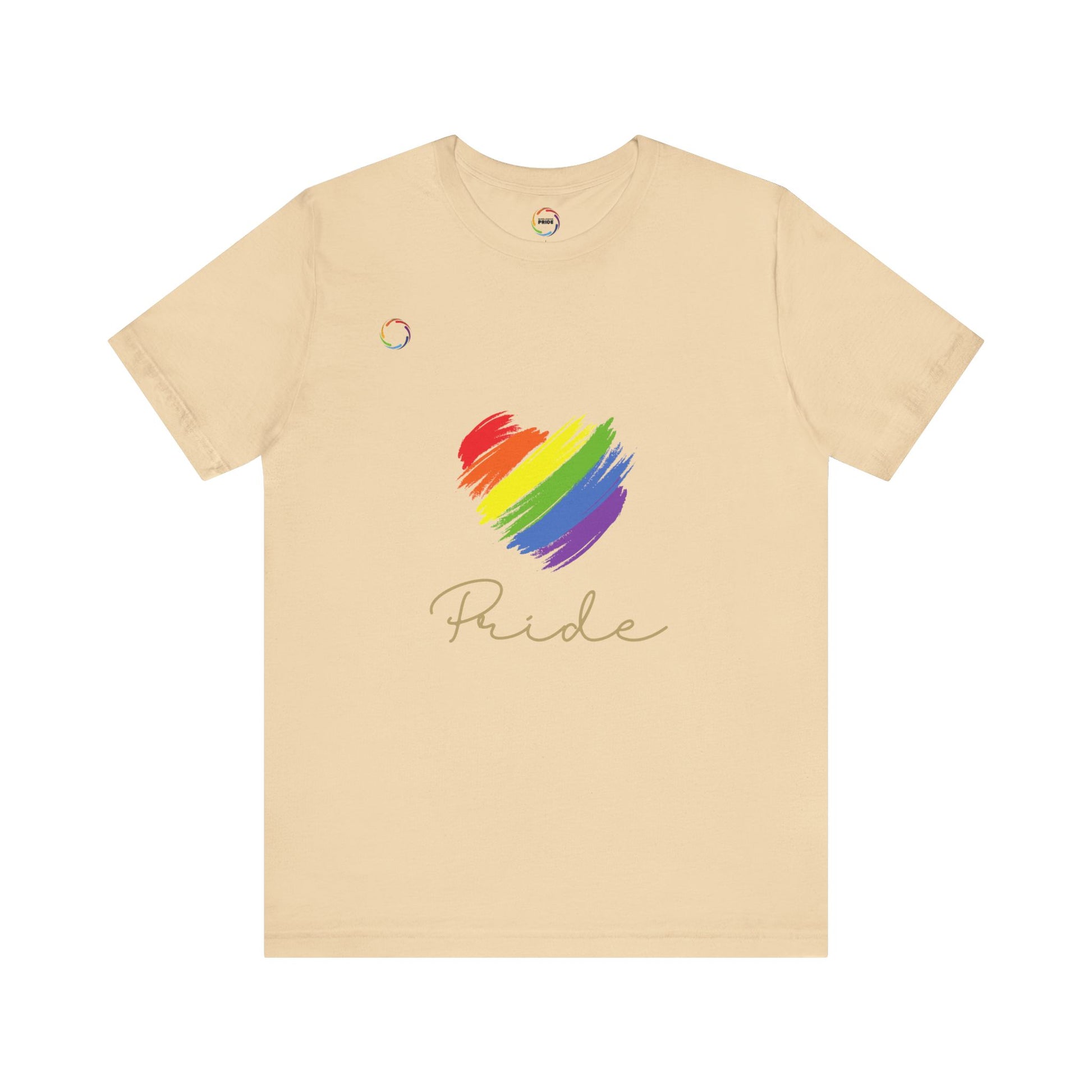 PRIDE Striped Heart Tee
