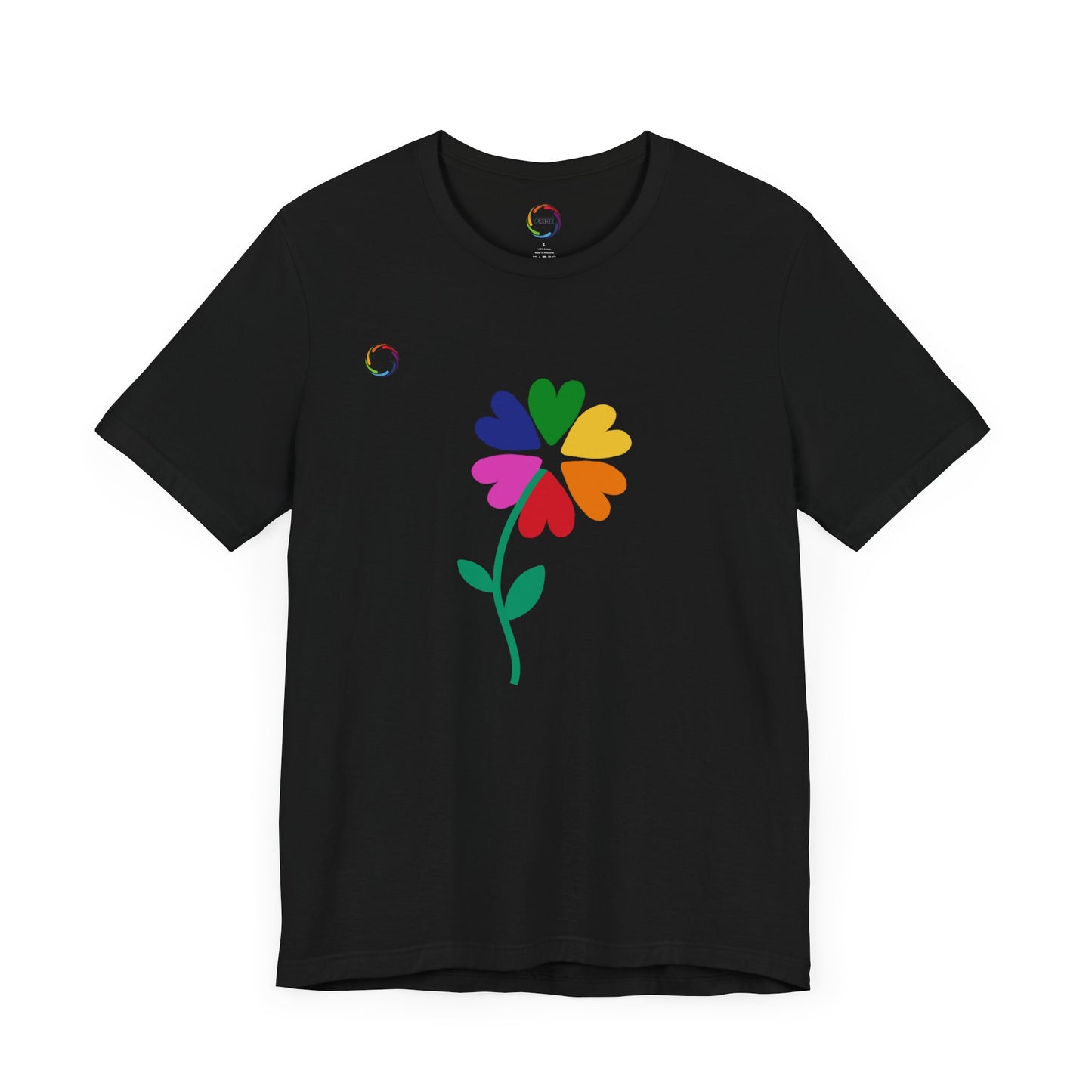 PRIDE Floral Short Sleeve Tee for Celebrating the LGBTQIA+ Community