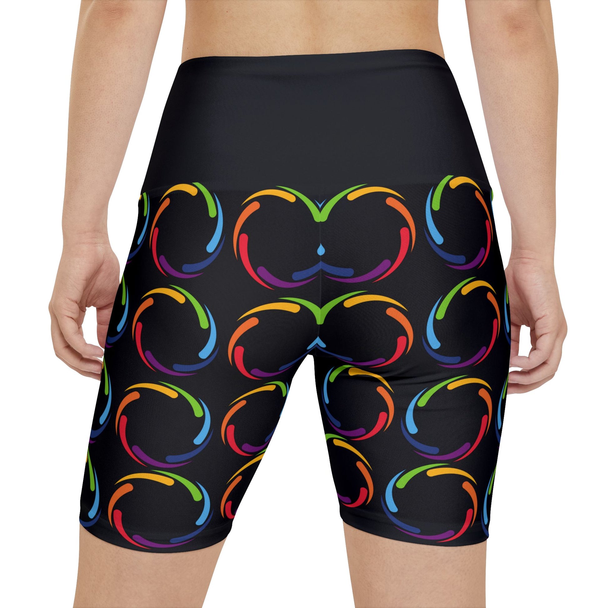 PRIDE Black Workout Shorts - Love is Love Yoga Shorts