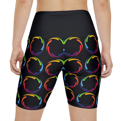 PRIDE Black Workout Shorts - Love is Love Yoga Shorts Printify