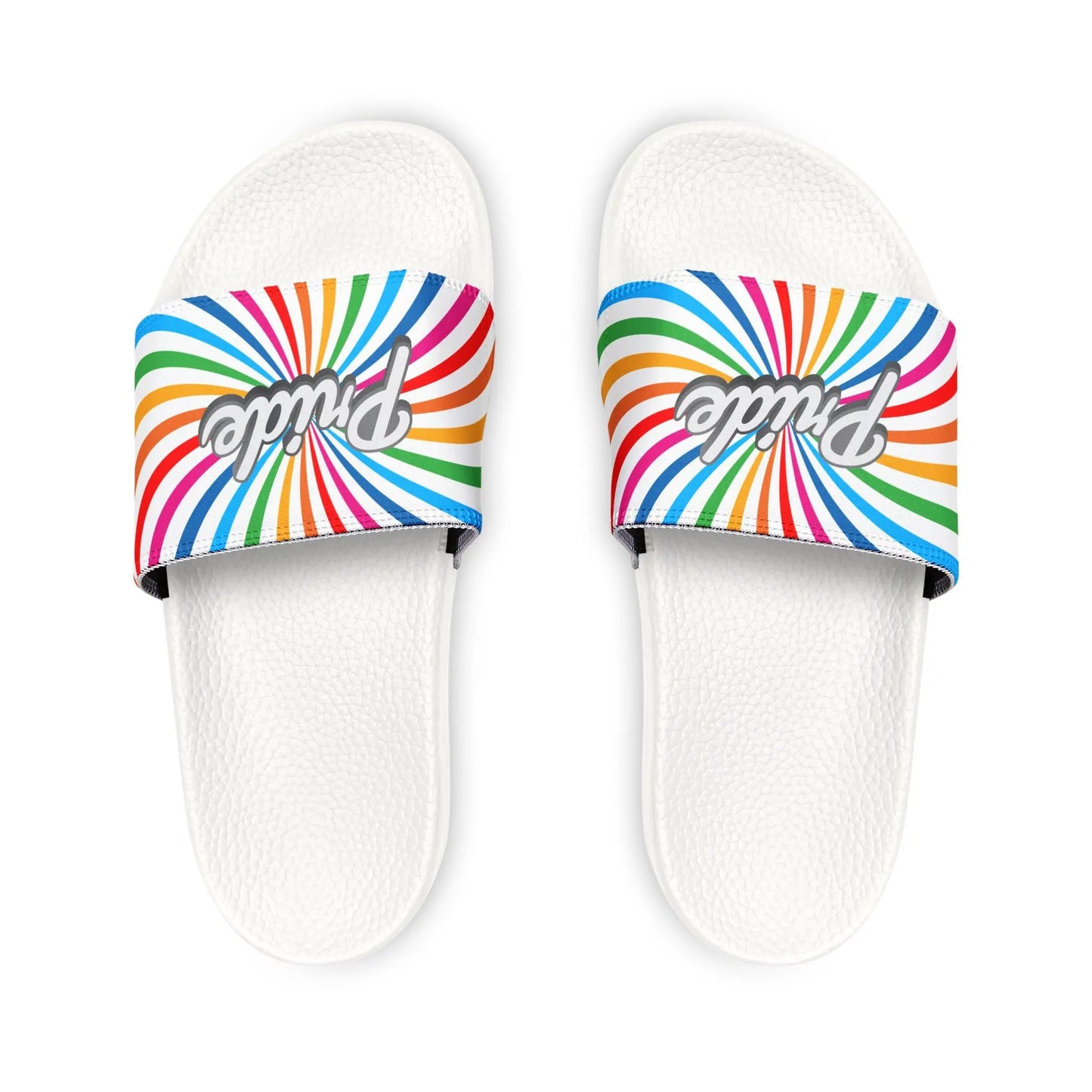 Men's Pride Spiral Sandals - Colorful Summer Footwear Printify