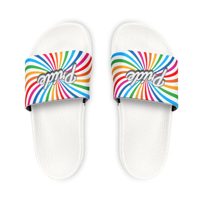 Men's Pride Spiral Sandals - Colorful Summer Footwear Printify