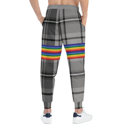 Trendy PRIDE Plaid Athletic Joggers - Unisex Activewear Printify