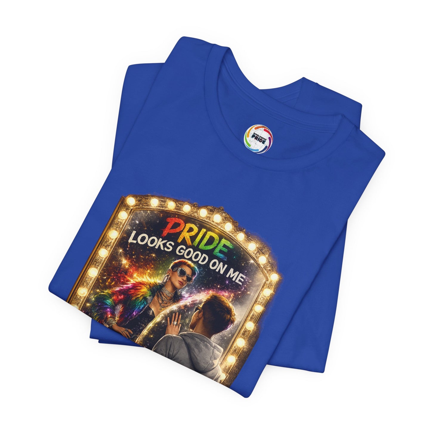 Pride Looks Good On Me T-Shirt — LGBTQ+ Mirror-Glow Graphic Tee
