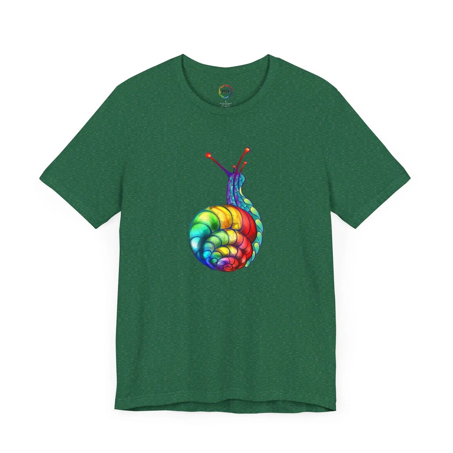 Rainbow Snail Unisex Jersey Tee - Colorful Short Sleeve Shirt Printify