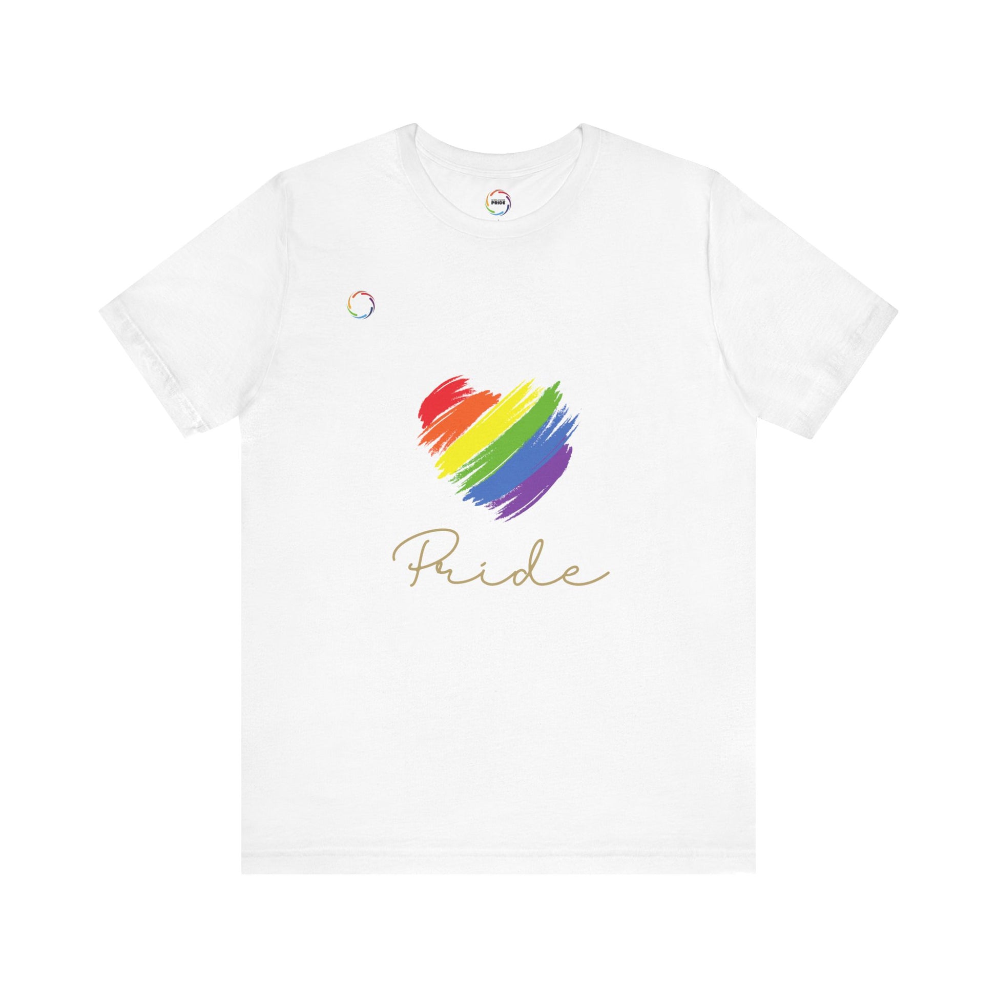 PRIDE Striped Heart Tee