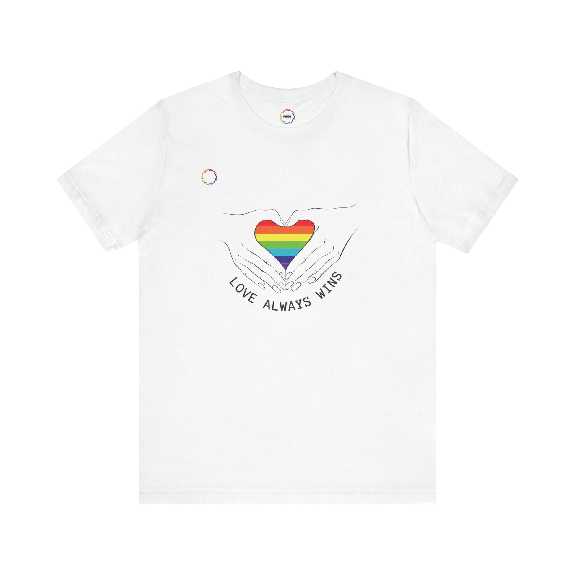 PRIDE Heart Bella+Canvas Unisex Tee - "Love Always Wins"