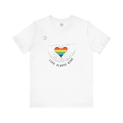 PRIDE Heart Bella+Canvas Unisex Tee - "Love Always Wins" Printify