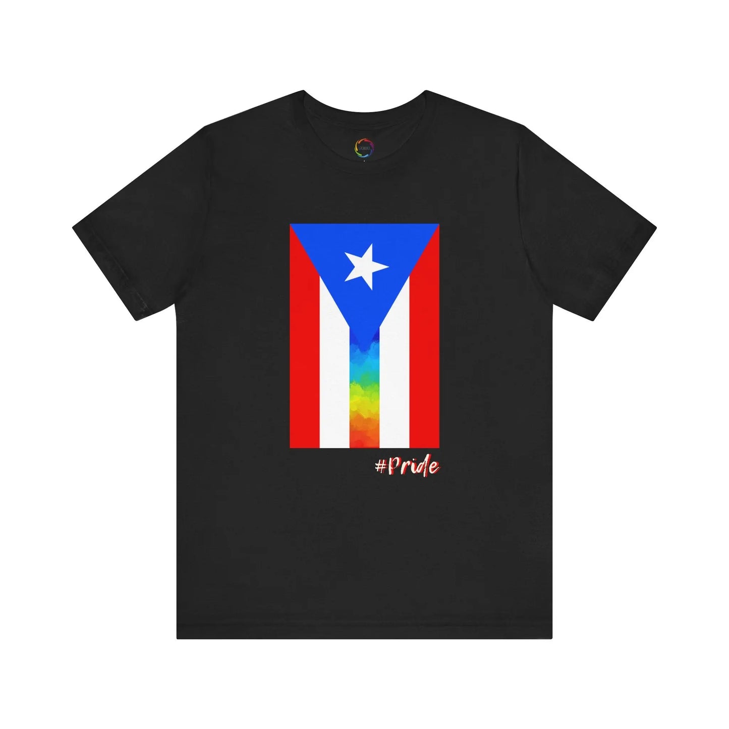 Puerto Rican PRIDE Flag Tee - Unisex Short Sleeve T-Shirt for LGBTQ community Printify