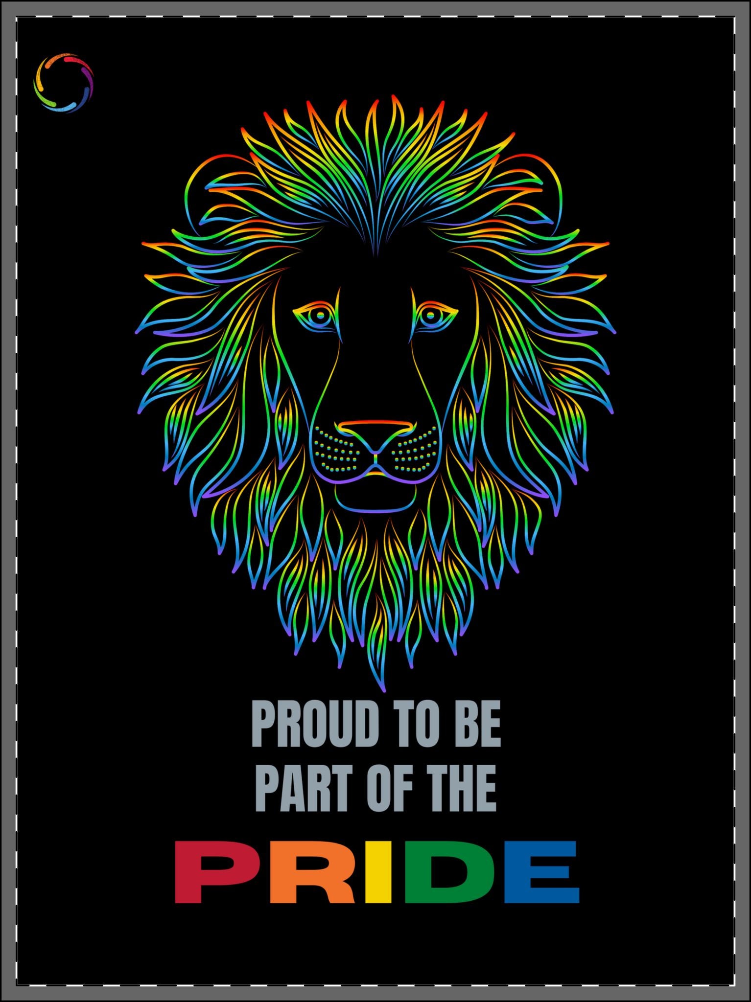Framed Black Poster - Proud to be part of the PRIDE