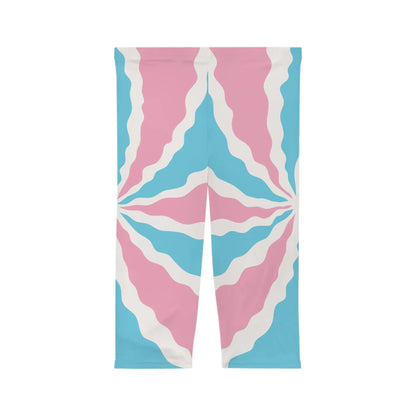 TransPRIDE-Themed Women’s Capri Leggings – Colorful Comfort for Workouts or Not Printify